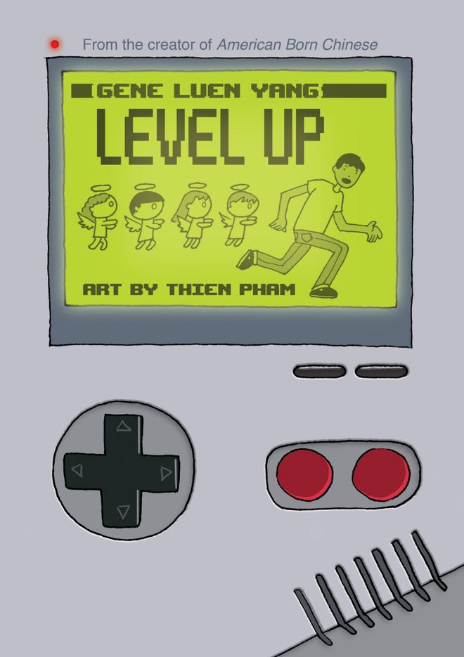 Cover of Level Up which looks like a gameboy