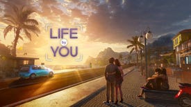 Key art for Life By You, showing four adults on a beachfront staring off into the sunset