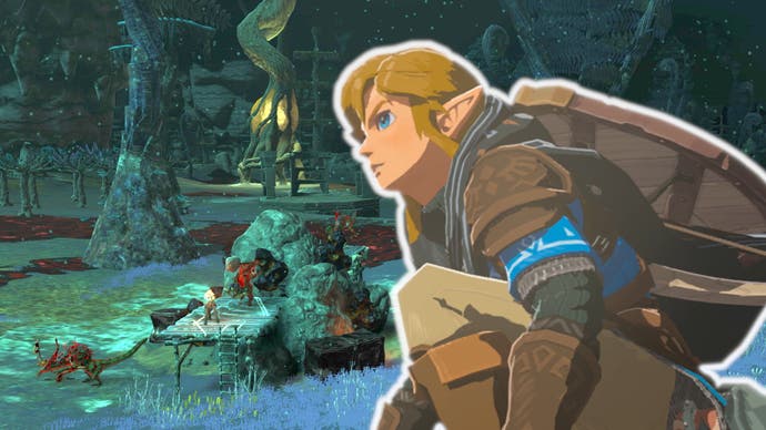 Link summt in Tears of the Kingdom klassische Zelda-Melodien beim Kochen.