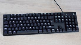 The Logitech G413 SE gaming keyboard on a desk.