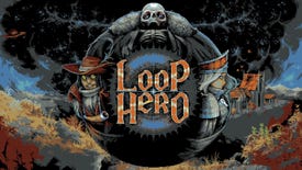 Loop Hero's logo with a skull hanging off the top