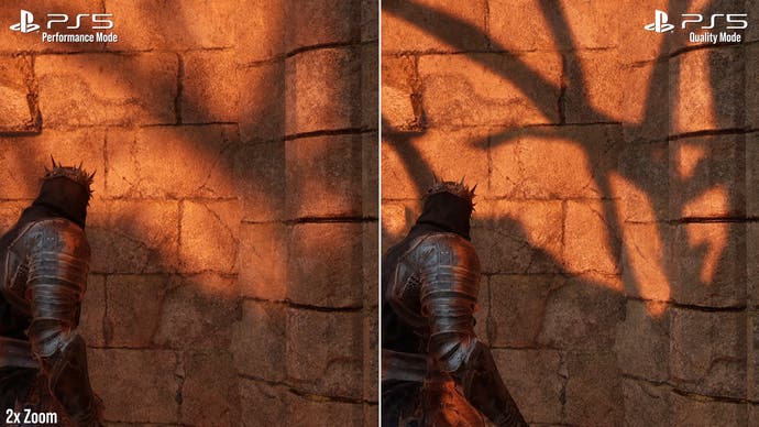 کیفیت PS5 در مقابل حالت عملکرد در Lords of the Fallen، تصویر واضح‌تری را در حالت کیفیت نشان می‌دهد