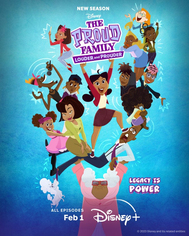 Illustrated poster of The Proud Family featuring the Proud family