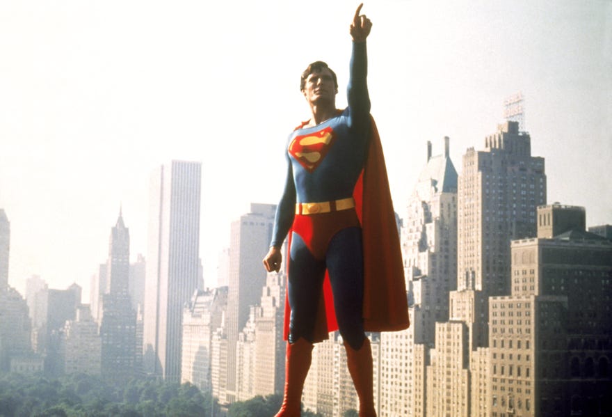 Photo of Christopher Reeve as Superman