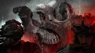 The MW3 'snake skull' overlaid on the main operators of Call of Duty: Modern Warfare 3.