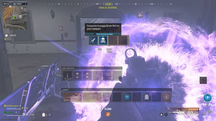 The player receives the Brain Rot Ammo Mod from a Reward Rift in MW3 Zombies