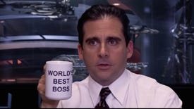 Watch Michael Scott from The Office take a stab at running the Mass Effect crew