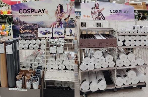 michaels selling cosplay products