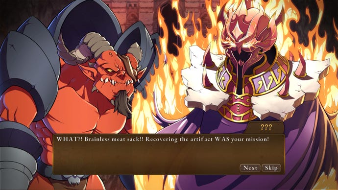 Two demons argue in Might & Magic: Clash Of Heroes - Definitive Edition
