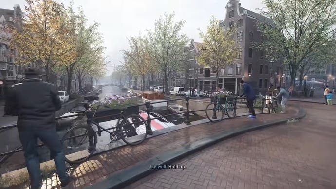 Call of Duty Amsterdam level screenshot of canal