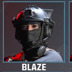 Blaze operator from the chest up