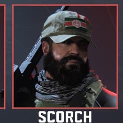 Scorch operator from the chest up