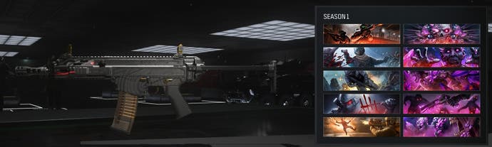 calling card prestige rewards for zombies and multiplayer modes, and an smg left
