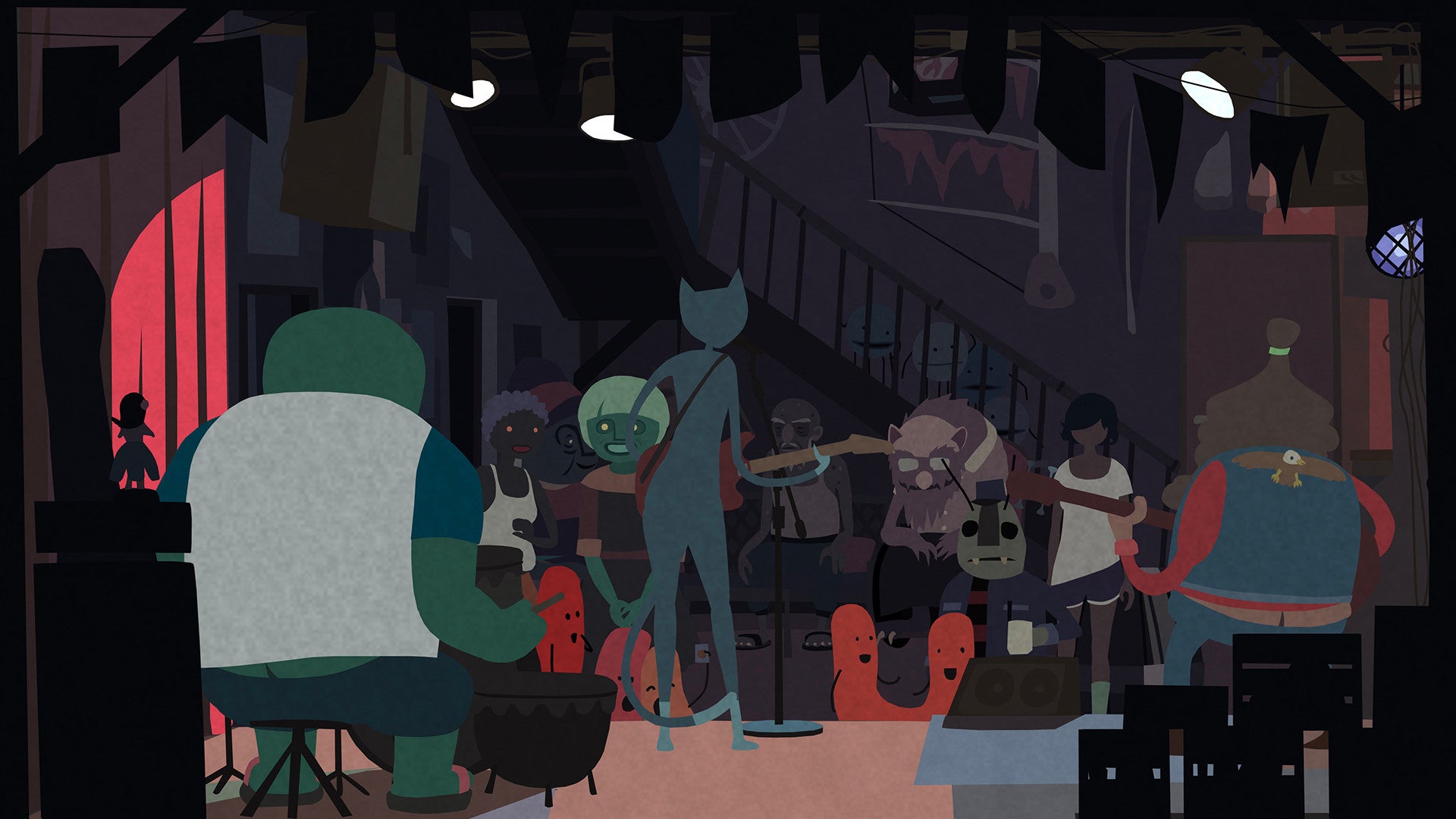 主角站在Mutazione的表演中