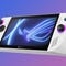 rog ally with coloured gradient from digital foundry news coverage of the handheld