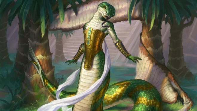Naga Vitalist card art from Magic: The Gathering