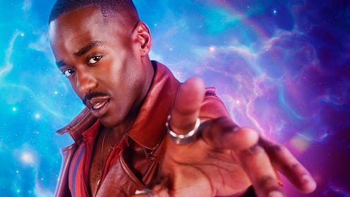 Ncuti Gatwa as the Doctor in a promotional poster