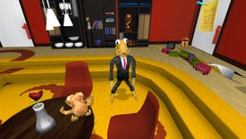 Octopus tries on a suit in Octodad (Student Edition)
