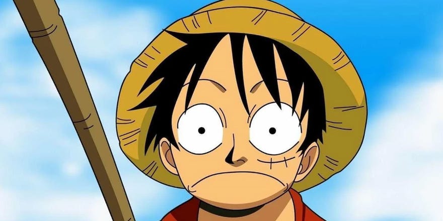 Luffy's One Piece frowning
