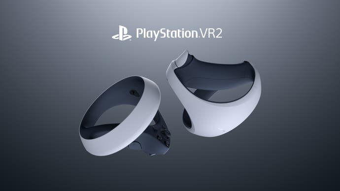 PSVR2 review - a view of the two controllers against a soft grey background