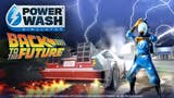 Artwork showing PowerWash Simulator's Back to the Future add-on.