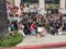 Photograph of Our Flag Means Strike event outside Warner Bros lot