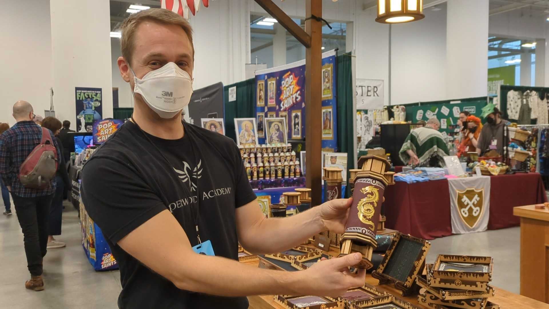 Elderwood Academy is bringing innovation to dice boxes and rolling trays at Emerald City Comic Con