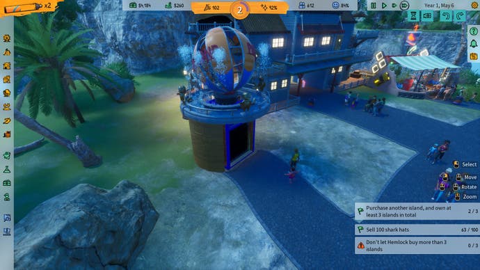 Screenshot from Park Beyond, showing a luxury restroom with an oversized fountain above