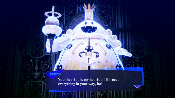 A close up of the Kingfrost persona in Persona 3 Reload.