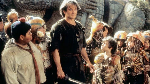 Robin Williams as Peter Pan in Hook with the Lost Boys