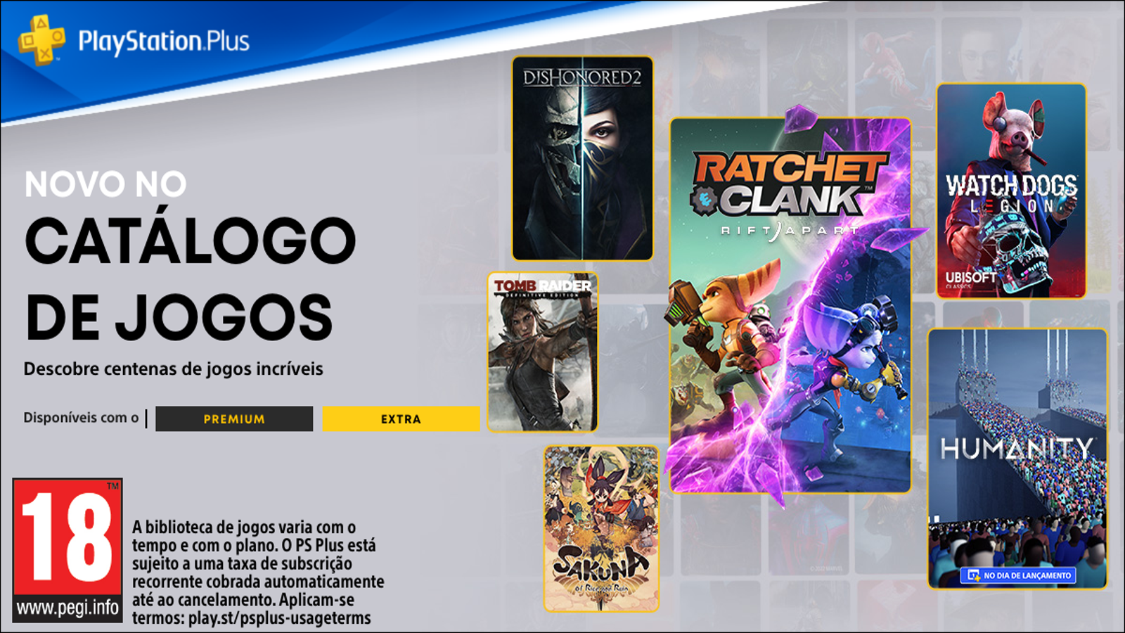 Jogos PS Plus Extra e Premium de maio revelados