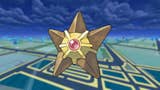 Staryu的背景是《Pokemon Go》的街道。背景是黑暗的天空
