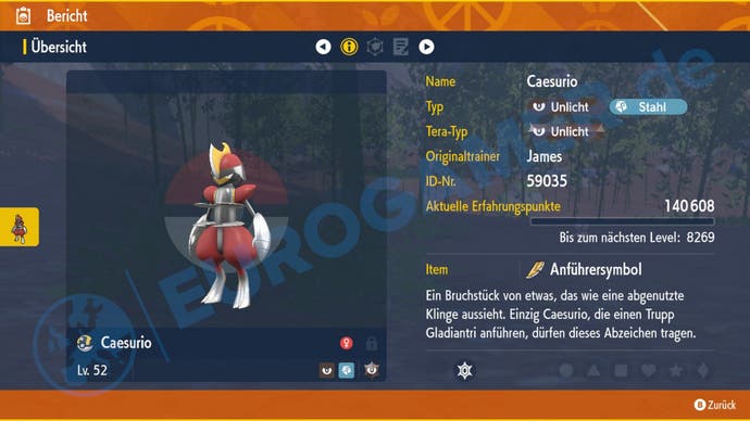Das Anführersymbol in Pokémon Karmesin und Purpur.