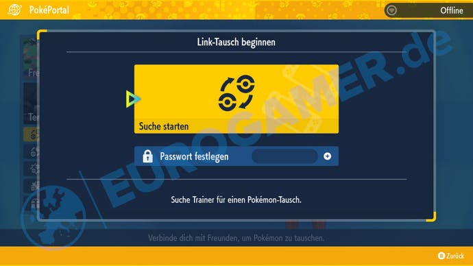 Ein Link-Tausch in Pokémon Karmesin und Purpur.