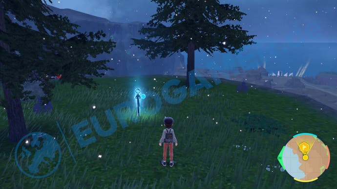 Fundort vom blauen Pfahl 5 in Pokémon Karmesin und Purpur.