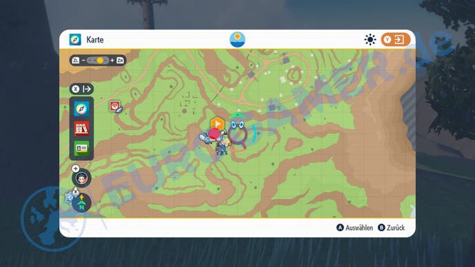Fundort vom gelben Pfahl 2 in Pokémon Karmesin und Purpur.
