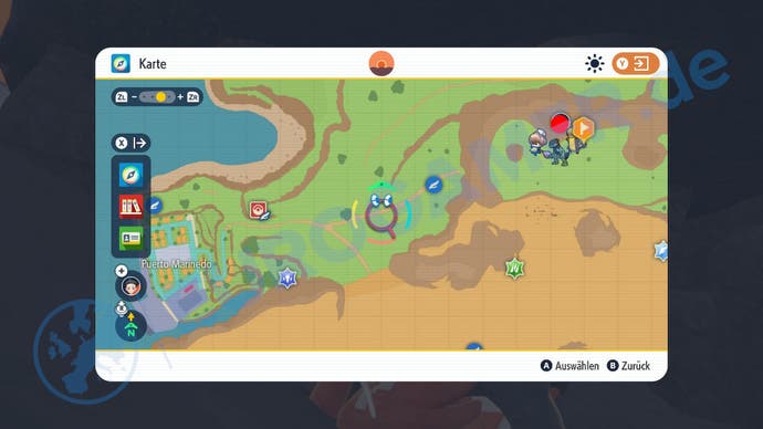 Fundort vom grünen Pfahl 1 in Pokémon Karmesin und Purpur.
