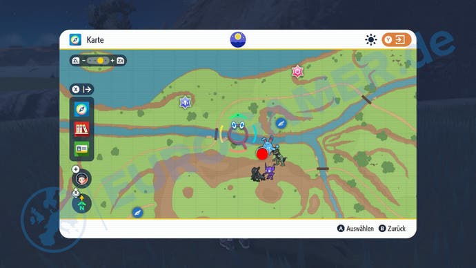 Fundort vom grünen Pfahl 2 in Pokémon Karmesin und Purpur.