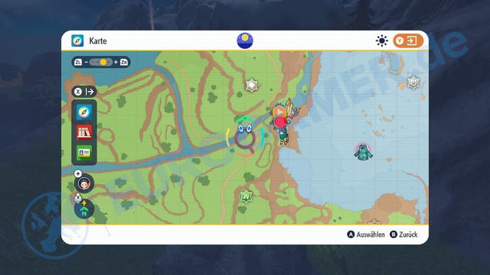 Fundort vom grünen Pfahl 3 in Pokémon Karmesin und Purpur.