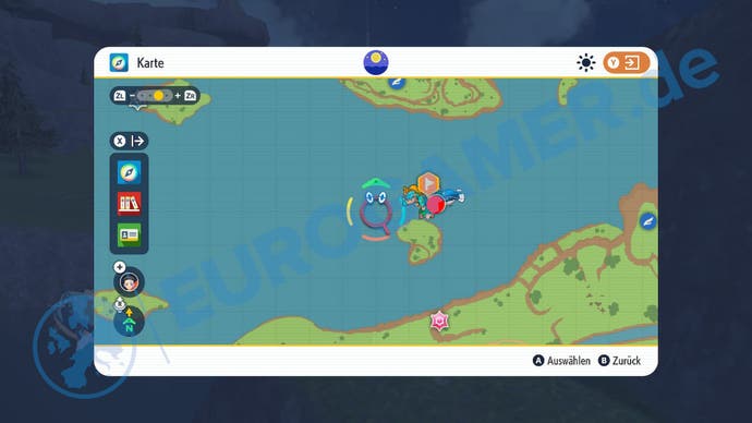 Fundort vom grünen Pfahl 4 in Pokémon Karmesin und Purpur.