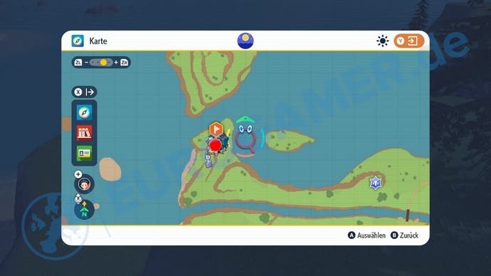 Fundort vom grünen Pfahl 6 in Pokémon Karmesin und Purpur.