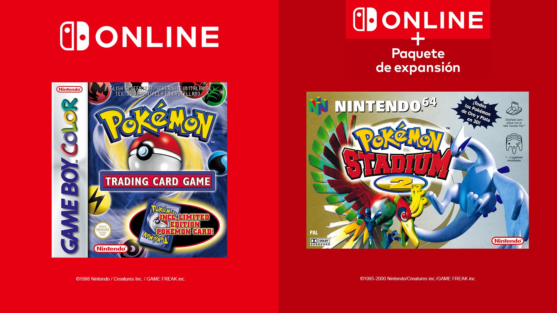 Pokémon Trading Card Game y Pokémon Stadium 2 ya están disponibles en
