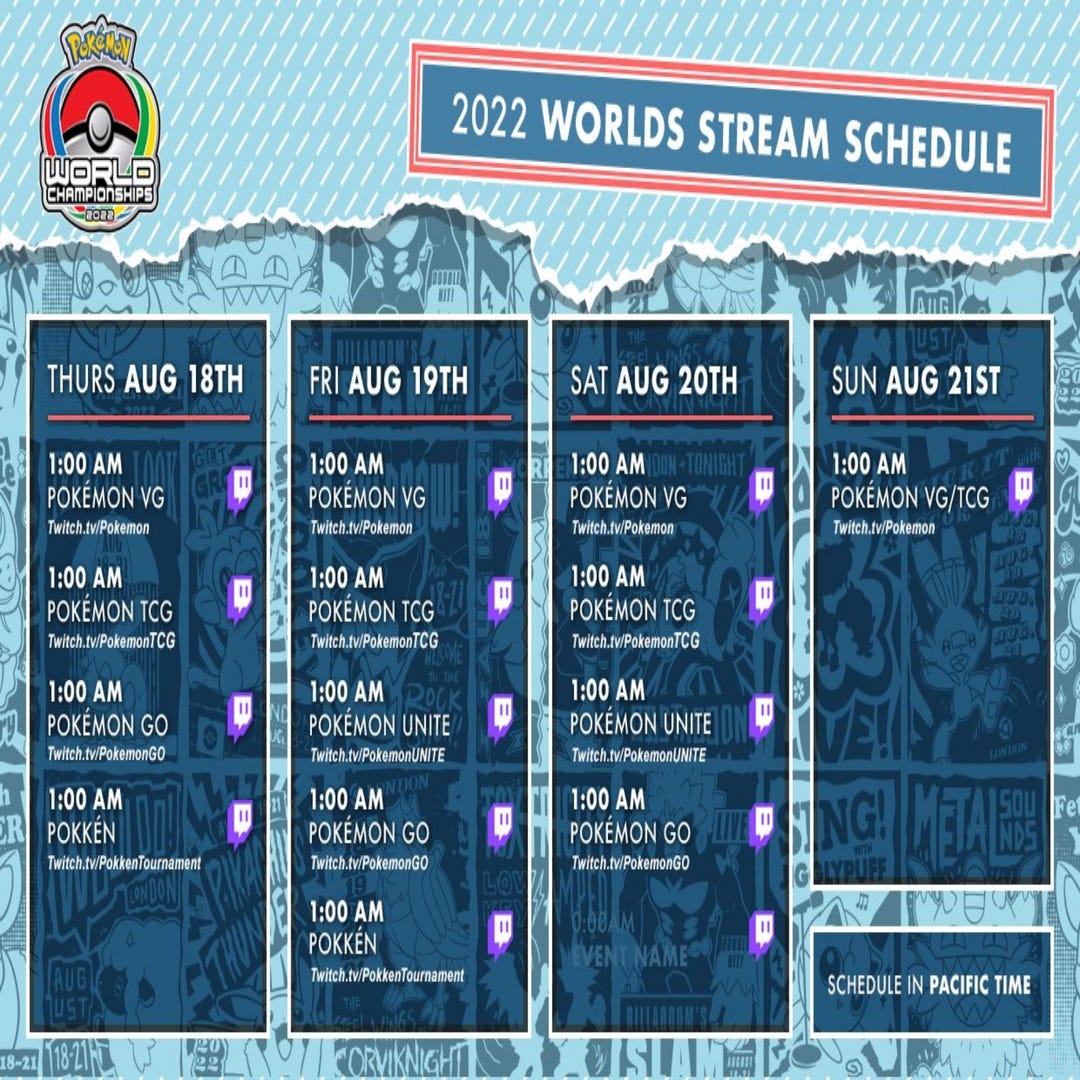 Pokémon World Championships Full schedule and codes VG247