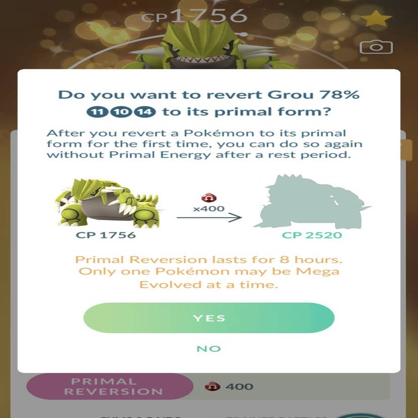 Groudon and Kyogre can soon use Primal Reversion in Pokémon Go