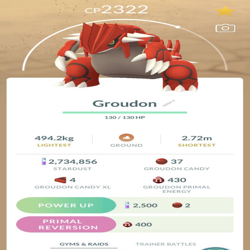 Groudon and Kyogre can soon use Primal Reversion in Pokémon Go