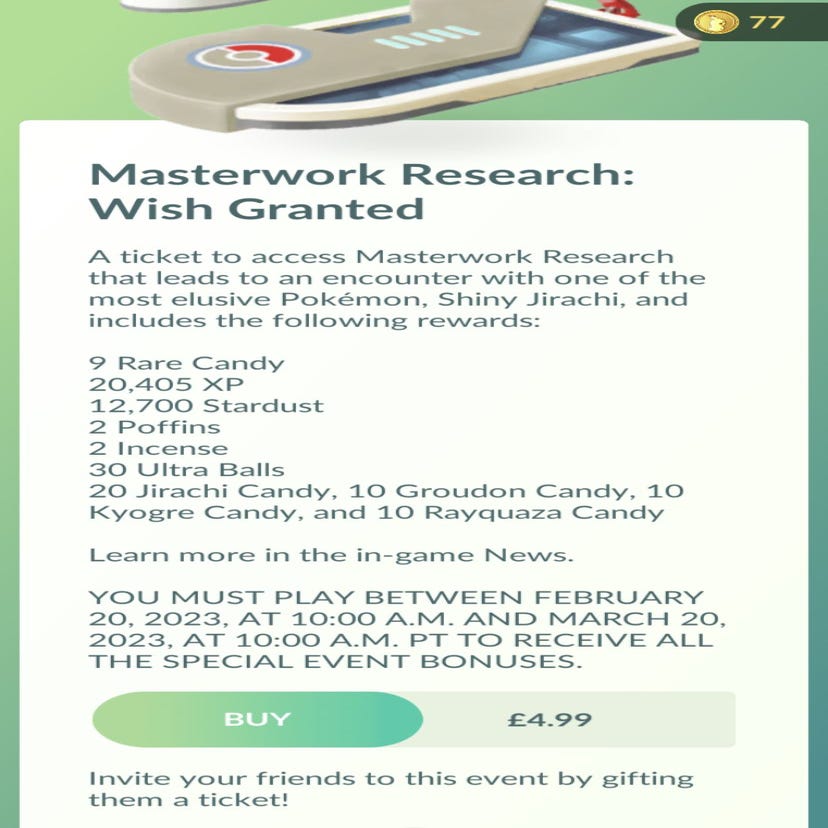 Pokémon Go Masterwork Research Wish Granted quest steps and rewards