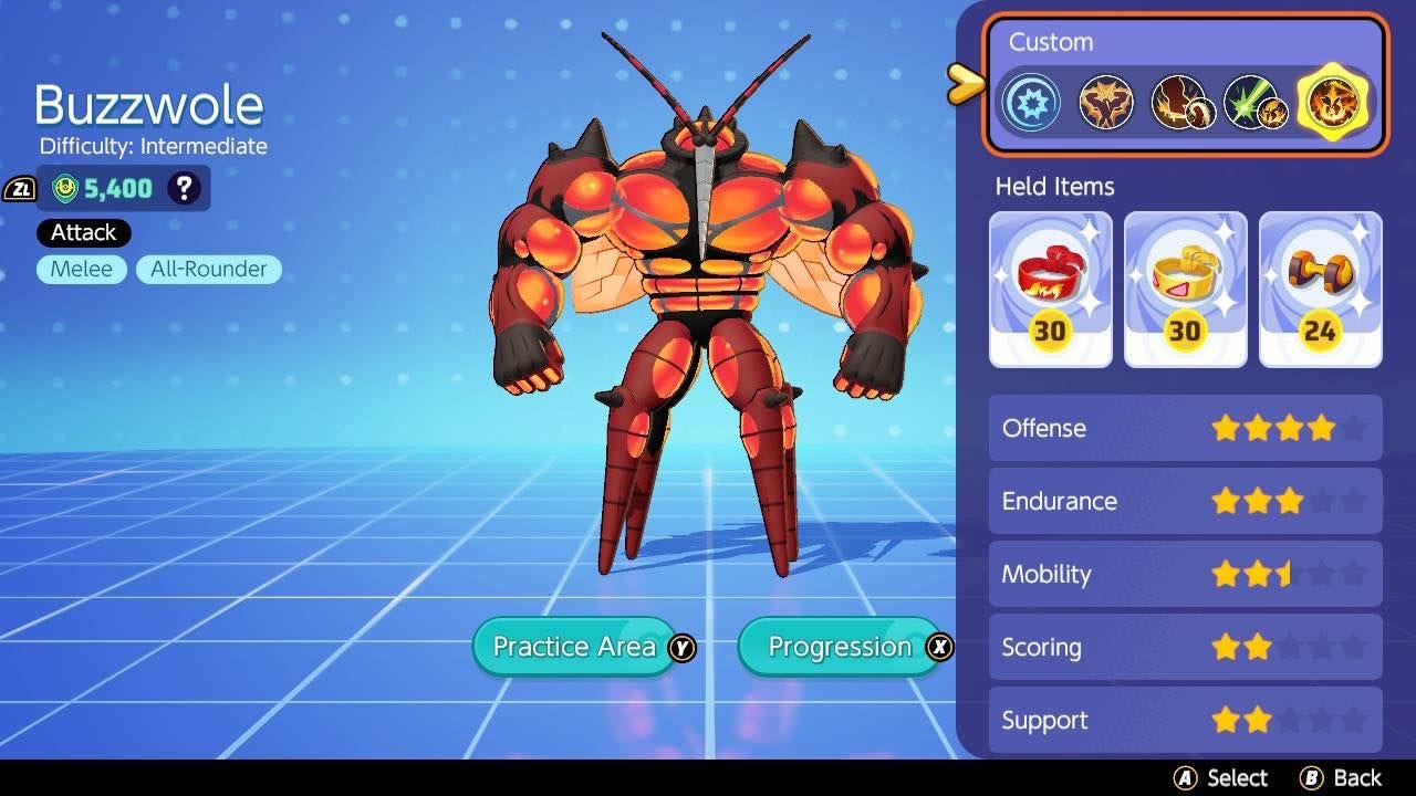 Pokémon Unite Buzzwole build, best items and moveset