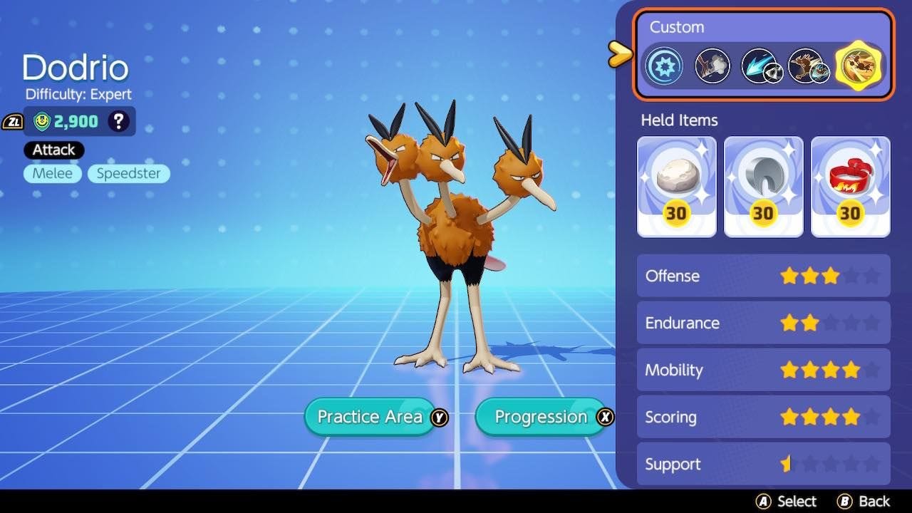 Pokémon Unite Dodrio build, best items and moveset