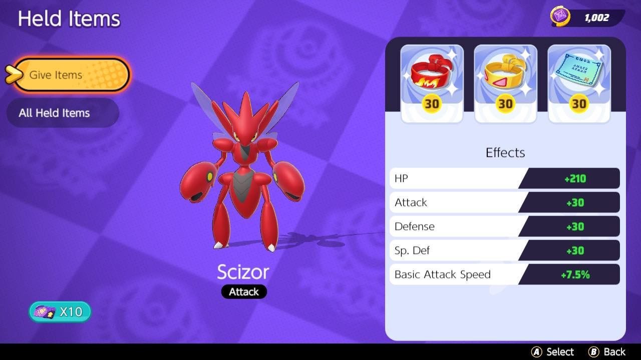 Pokémon Unite Scizor build, best items and moveset