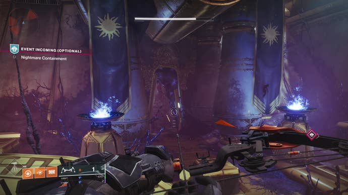 The main entrance to the Royal Pools on the Leviathan in Destiny 2 Season of the Haunted.